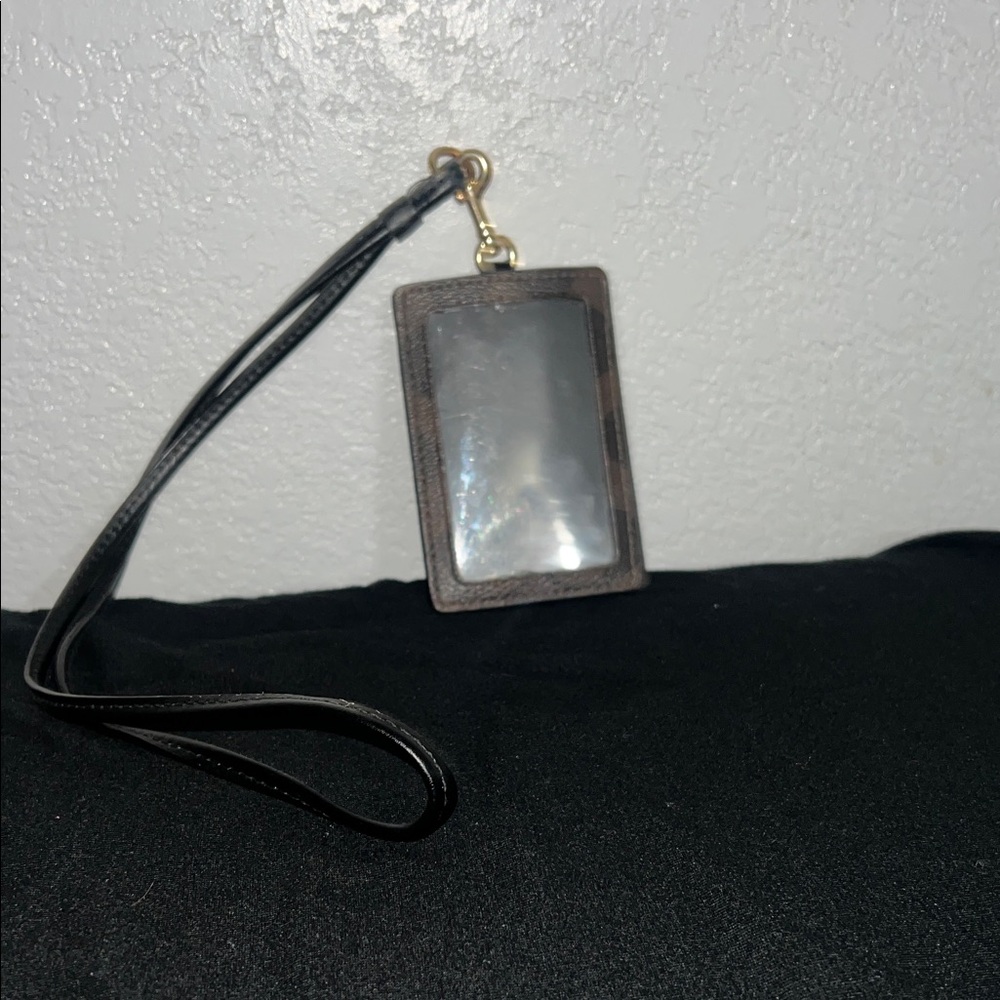 Coach Black and Brown Card Holder with Wrist Strap - Picture 2 of 7